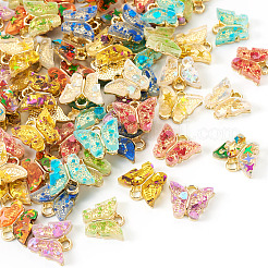 60PCS 10Colors Transparent Acrylic Alloy Charms&nbsp;OACR-TA0001-47