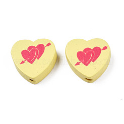 Spray Painted Maple Wood Beads&nbsp;WOOD-Q030-88