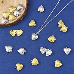 20Pcs 2 Colors Brass Locket Pendants&nbsp;KK-FS0001-88