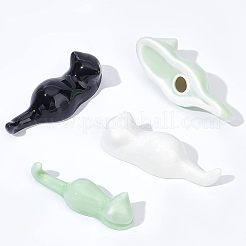 4Pcs 4 Style Porcelain Chinese Writing Brush Holder&nbsp;DJEW-NB0001-10
