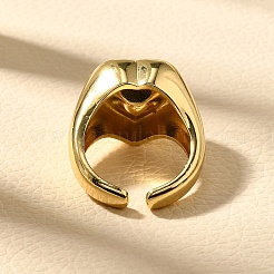 Brass Cuff Rings for Women&nbsp;RJEW-Q008-11G-02