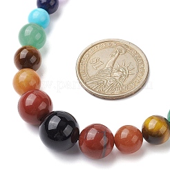 Natural Mixed Gemstone Graduated Beaded Necklace&nbsp;NJEW-JN04483