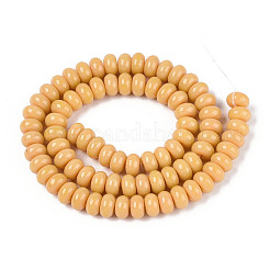 Electroplate Opaque Solid Color Glass Beads Strands&nbsp;GLAA-T025-8mm-18