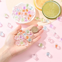120Pcs 4 Styles Transparent Acrylic Beads&nbsp;OACR-YW0004-31