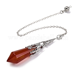 Natural & Synthetic Gemstone Pointed Dowsing Pendulum Big Pendants&nbsp;G-H285-06P-A
