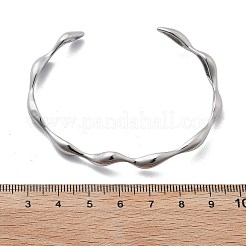 304 Stainless Steel Cuff Bangles for Women&nbsp;BJEW-B108-14P
