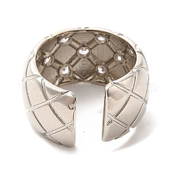 Brass Micro Pave Cubic Zirconia Open Cuff Rings&nbsp;RJEW-P098-25P