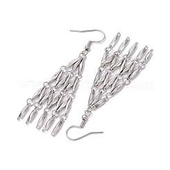 Non-Tarnish 304 Stainless Steel Bar Link Chain Dangel Earrings&nbsp;EJEW-JE05839-02