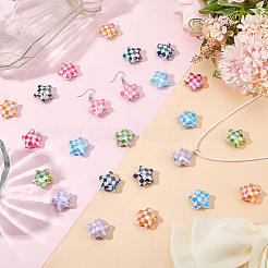 50Pcs UV Plating Opaque Acrylic Beads&nbsp;MACR-SC0002-65
