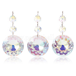 3Pcs Round Glass Suncatchers for Outdoor Garden Hanging Decoration&nbsp;HJEW-TADJ0001-02