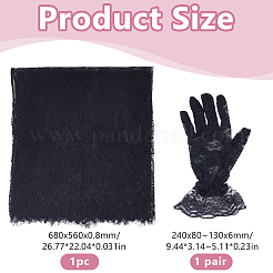 Detachable Polyester Lady's Shawl Scarf&nbsp;AJEW-HY0002-44
