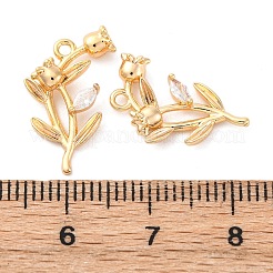 Brass Rhinestone Pendants&nbsp;KK-E793-15G