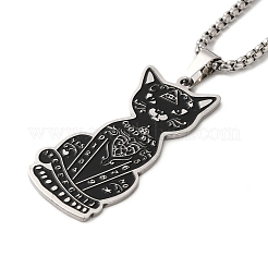 201 Stainless Steel Pendant Necklaces&nbsp;NJEW-K253-07P