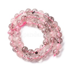 Natural Mica Quartz(Quartz with Mica Inclusions) Round Beads Strands&nbsp;G-K393-A01-8mm
