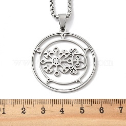 201 Stainless Steel Sigil of Volac/valak Pendant Necklaces&nbsp;NJEW-H065-15P