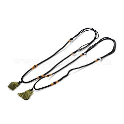 Glass Pendant Necklace&nbsp;NJEW-D295-01-1