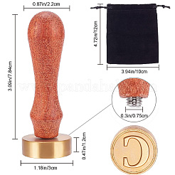 1Pc Golden Tone Brass Stamp Head&nbsp;DIY-CA0006-33C