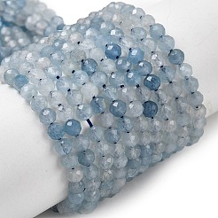 Natural Aquamarine Beads Strands&nbsp;G-F509-10-4mm