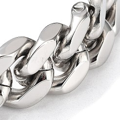 201 Stainless Steel Cuban Link Chains Bracelets for Men & Women&nbsp;LS-BJEW-D031-21A-P-1