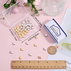 60Pcs 2 Colors Brass Beads&nbsp;KK-CN0002-95