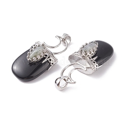 Natural Black Obsidian Pendants&nbsp;G-F639-09E-P