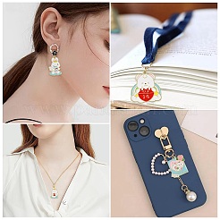 34Pcs 17 Styles Valentine's Day Alloy Enamel Pendants&nbsp;FIND-CJ0002-98