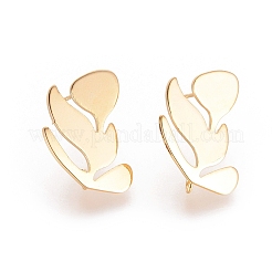 Brass Ear Stud Findings&nbsp;X-KK-T027-64G