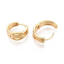 Brass Hoop Earrings&nbsp;EJEW-T047-95G