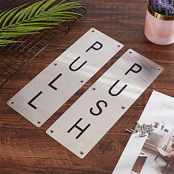 2 Sets 2 Style 201 Stainless Steel Door Signs&nbsp;DIY-UN0003-86