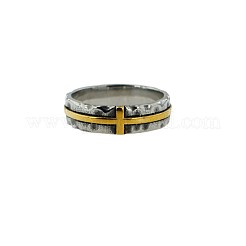 Retro 304 Stainless Steel Cross Finger Rings&nbsp;WG707A1-02