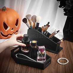 1Pc Coffin Shaped Wood Makeup Brushes Holder&nbsp;AJEW-GA0010-99