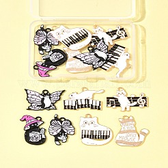 14Pcs 7 Styles Spray Painted Alloy Enamel Pendants&nbsp;ENAM-FS0002-63