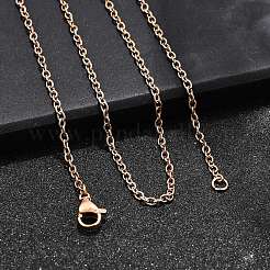 304 Stainless Steel Cable Chain Necklace Making&nbsp;STAS-P045-01RG-A