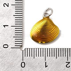 Brass Enamel Shell Charms&nbsp;KK-A268-08P