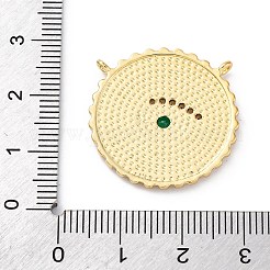 Brass Micro Pave Cubic Zirconia Pendants&nbsp;KK-S510-39G-01