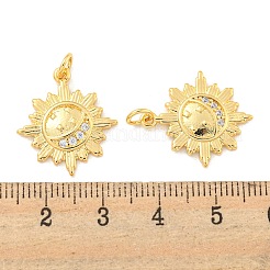 Rack Plating Brass Micro Pave Cubic Zirconia Pendants&nbsp;KK-C059-02G