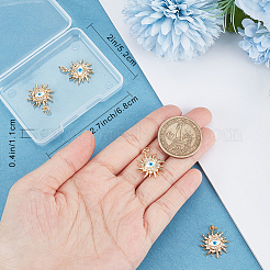 5Pcs Rack Plating Brass Micro Pave Cubic Zirconia Pendants&nbsp;KK-BBC0009-01