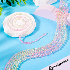 12 Strands 3 Styles Gradient Color Baking Paint Glass Bead Strands&nbsp;DGLA-TA0001-21C