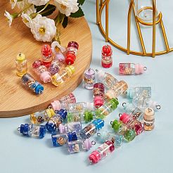 44 Pcs 11 Colors Glass Pendants&nbsp;GLAA-SZ0001-25