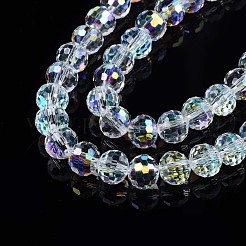 Electroplate Transparent Glass Beads Strands&nbsp;EGLA-N002-15-B03