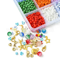 DIY Alloy & Polymer Clay & Glass Earring/Bracelets Jewelry Making Kits&nbsp;DIY-FS0007-29