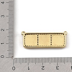 Brass Micro Pave Clear Cubic Zirconia Connector Charms&nbsp;CU-CBA30E8-01G-A08