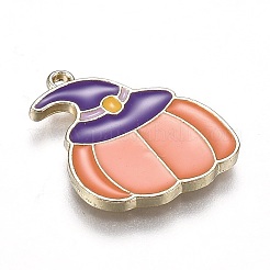 Halloween Theme Alloy Enamel Pendants&nbsp;ENAM-J649-07LG