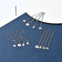 12Pcs 4 Styles 304 Stainless Steel Chain Extender&nbsp;FIND-FS0002-96B