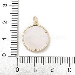 Brass Micro Pave Clear Cubic Zirconia Pendants&nbsp;KK-A207-10C-G
