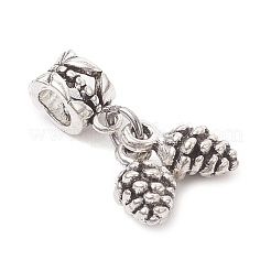 3Pcs 3 Styles Tibetan Style Alloy Pine Cone Pumpkin Acorn European Dangle Charms&nbsp;PALLOY-JF04525