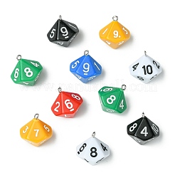30Pcs 6 Colors Acrylic Pendants&nbsp;OACR-CJ0002-47