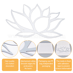 Iron Metal Lotus Wall Art Decor&nbsp;DJEW-WH0015-28
