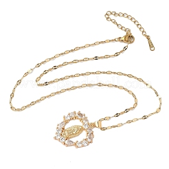 Brass Crystal Rhinestone Hollow Pendant Necklaces&nbsp;NJEW-P331-01B-G