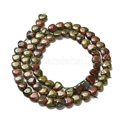 Natural Unakite Beads Strands&nbsp;G-P575-C11-6mm
